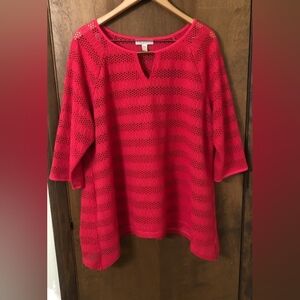 Women's Red Knit Top